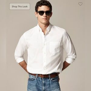J. Crew Slim Untucked Secret Wash cotton poplin shirt